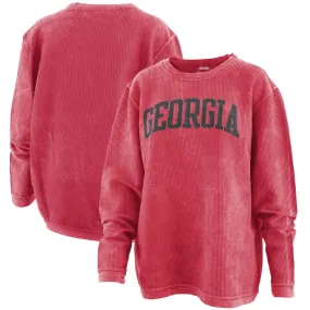 Pressbox Women's Georgia Bulldogs Comfy Cord Sweatshirt