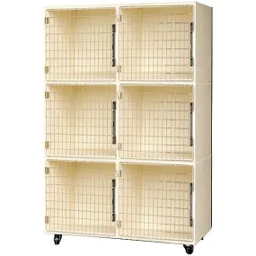 Professional Veterinary & Grooming Cage Banks - 6 Units