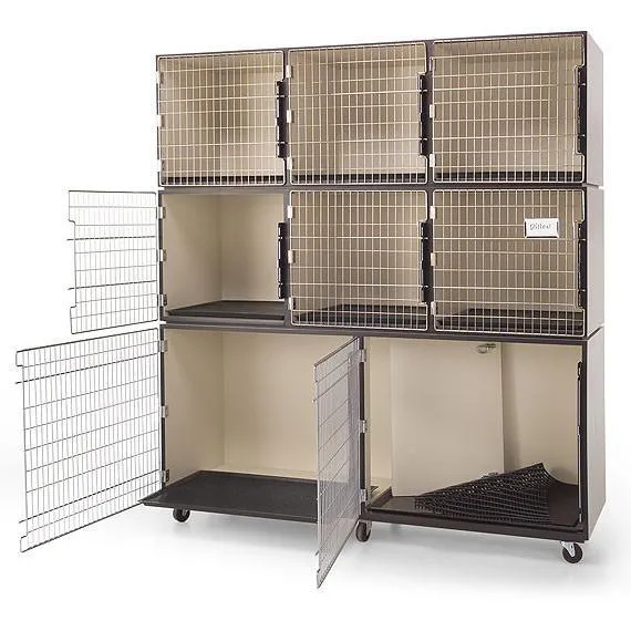 Professional Veterinary & Grooming Cage Banks - 9 Units