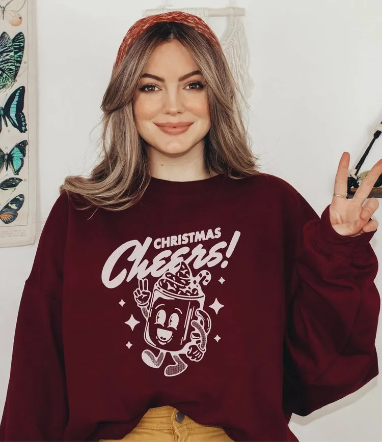 Retro Holiday Sweatshirt For Women Christmas Crew 90S Vibe