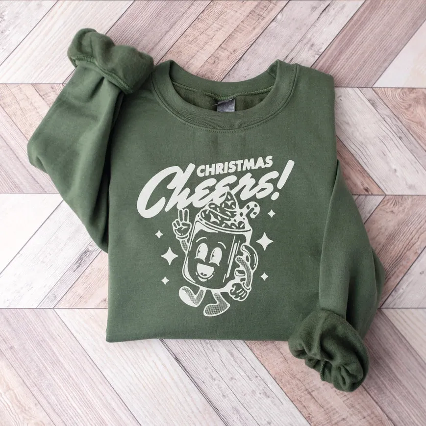 Retro Holiday Sweatshirt For Women Christmas Crew 90S Vibe