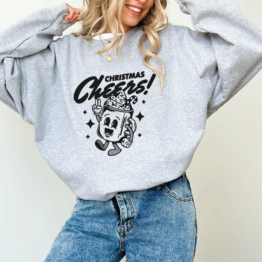 Retro Holiday Sweatshirt For Women Christmas Crew 90S Vibe