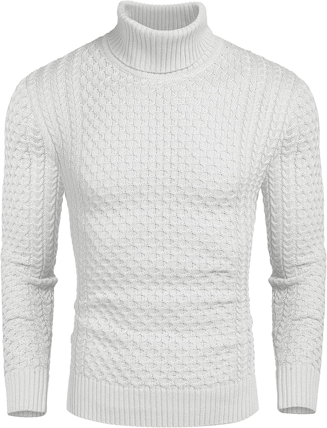 Slim Fit Turtleneck Knitted Twisted Pullover Sweaters (US Only)