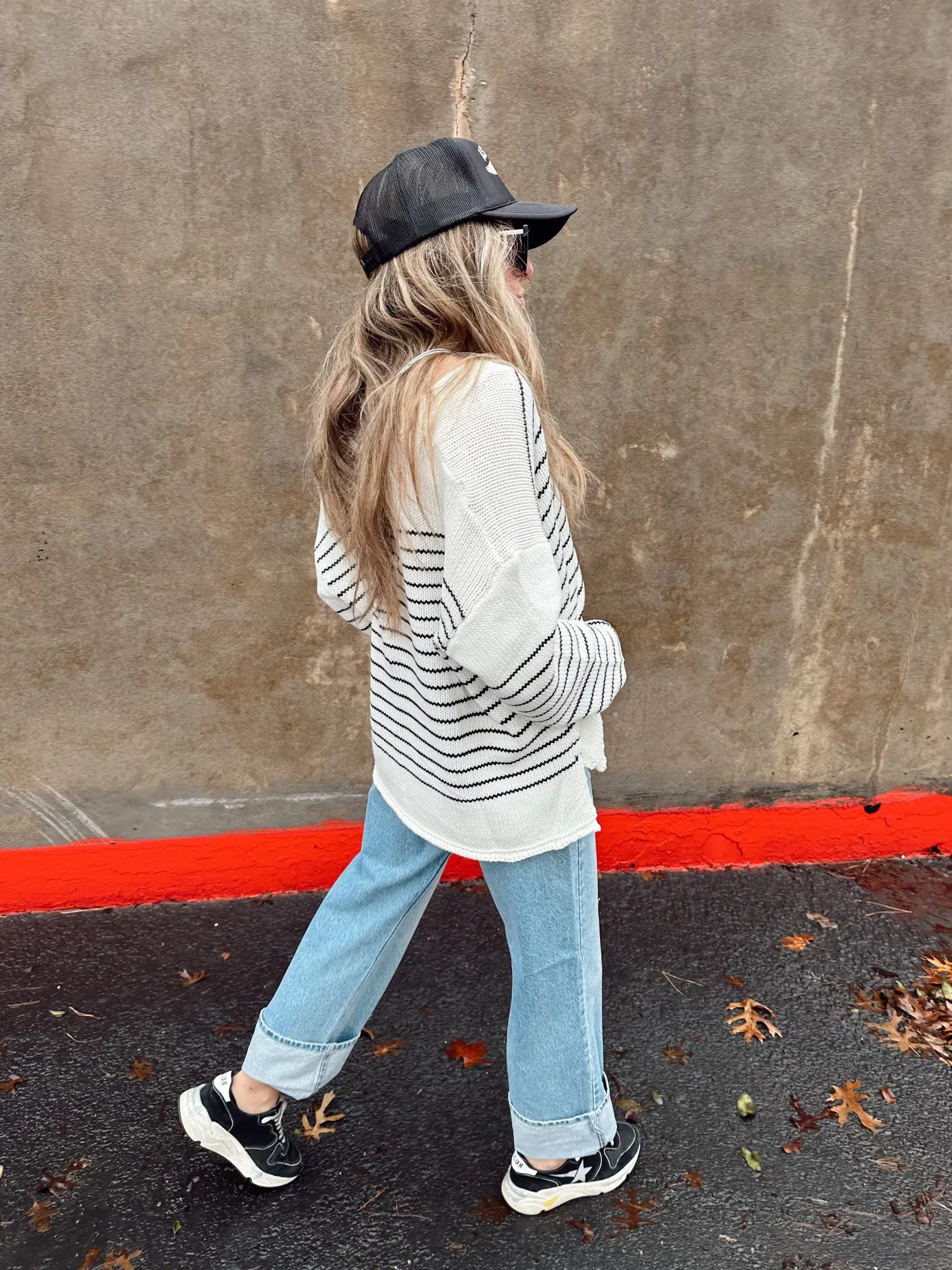 Striped Long-Sleeved Cardigan