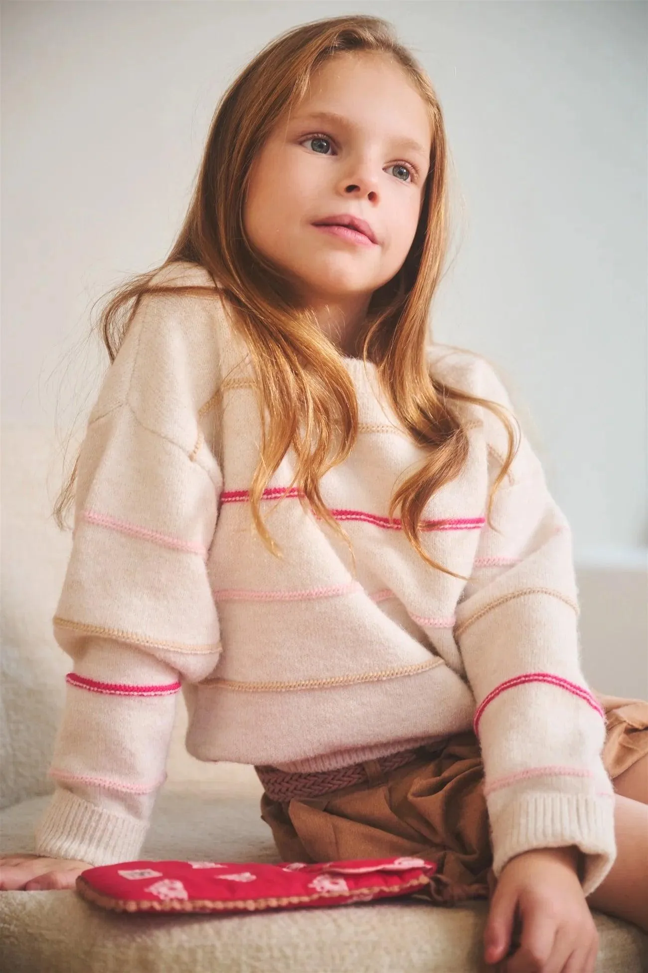 Tween Sweaters | Kendra Soft Knitted Stripe Sweater | Nono