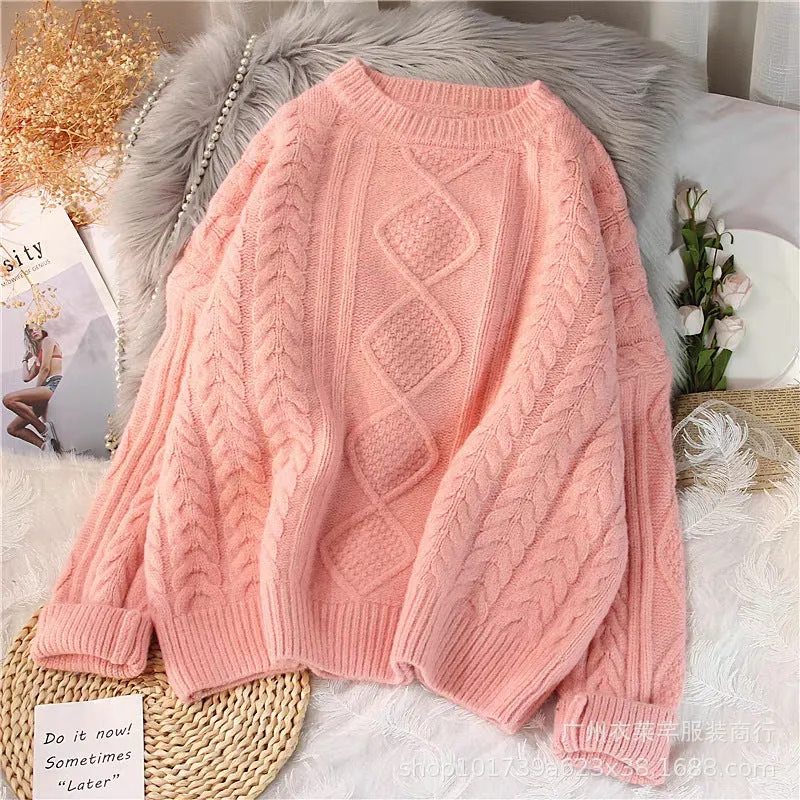 Women Sweater Korean Loose Western Trendy Long Sleeved Outerwear