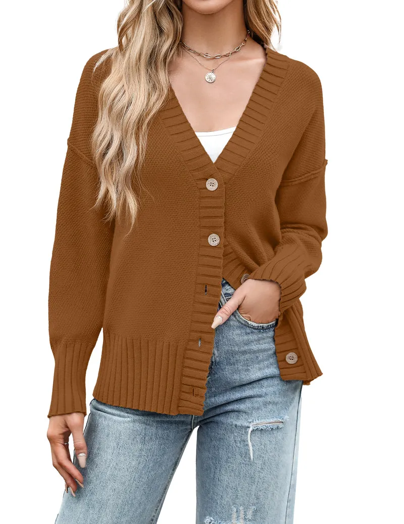 Zeagoo Women's Open Front Oversized Soft Knit Sweater Cardigan