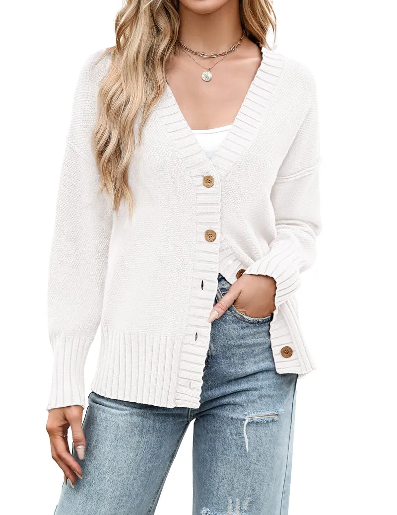 Zeagoo Women's Open Front Oversized Soft Knit Sweater Cardigan